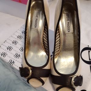 Steve Madden peep toe pumps.